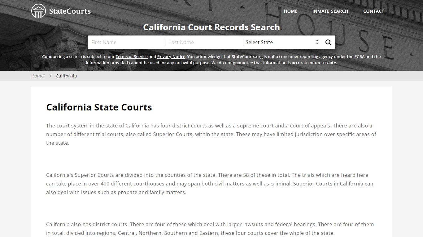 California Court Records - CA State Courts